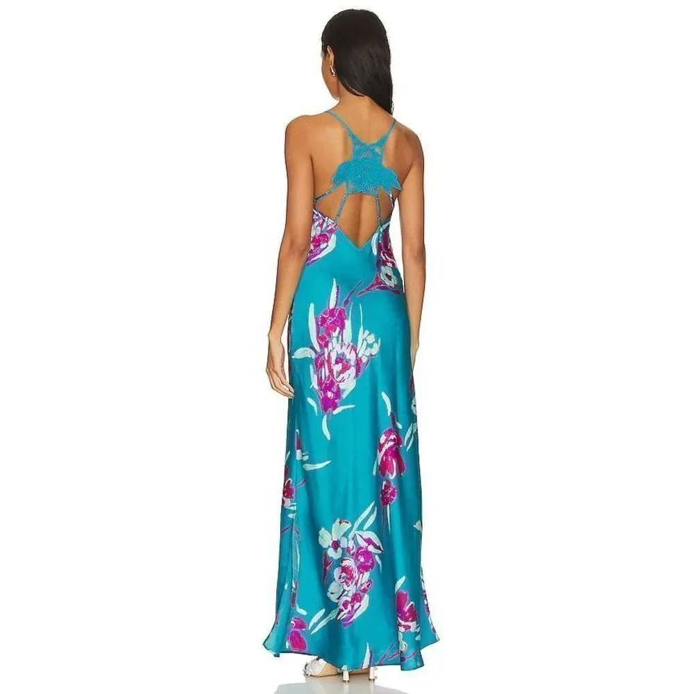 NWT Free People Forever Yours Maxi in River Combo Size XS